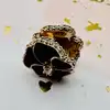 charm pandora fleur de pensée violet profond