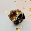 charm pandora fleur de pensée violet profond