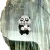 charm pandora panda doux et scintillant  argent 925 millième (22 ct) 2,68g