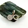 charm pandora pendant double disque bleu clair scintillant