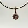 charm pandora pendant double disque bleu clair scintillant