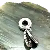 charm pandora pendant double disque bleu et étoiles scintillant argent 925 millième (22 ct) 3,11g
