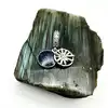 charm pandora pendant double disque bleu nuit argent 925 millième (22 ct) 3,43g
