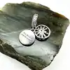 charm pandora pendant double disque bleu nuit argent 925 millième (22 ct) 3,43g