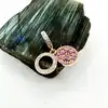 charm pandora pendant double disque rose scintillant