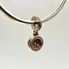 charm pandora pendant double o couronné pavé scintillant
