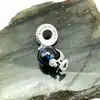 charm pandora pendant globe bleu argent 925 millième (22 ct) 2,91g