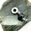 charm pandora pendant globe bleu argent 925 millième (22 ct) 2,91g