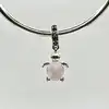charm pandora tortue de mer rose en verre de murano argent 925 millième (22 ct) 2,90g