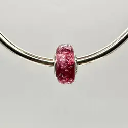 charm pandora verre de murano rose argent 925 millième (22 ct) 2,42g