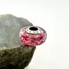 charm pandora verre de murano rose argent 925 millième (22 ct) 2,42g