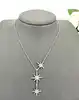 collier apm monaco triple météorites serti d'oxydes de zirconium argent 925 millième (22 ct) 6,82g