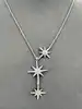 collier apm monaco triple météorites serti d'oxydes de zirconium argent 925 millième (22 ct) 6,82g