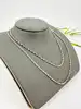collier en argent maille jaseron ovale l88cm argent 925 millième (22 ct) 7,70g