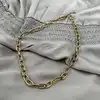 collier maille forçat en métal doré