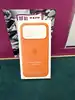 coque iphone 17 pro max en silicone avec magsafe - orange