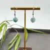 fbo-lari boucles d’oreilles pendantes boule en larimar