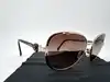 lunettes de soleil chanel camélia 4187 c.395/3b monture en métal doré et acétate écaille, verres marron dégradé