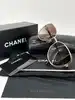 lunettes de soleil chanel camélia 4187 c.395/3b monture en métal doré et acétate écaille, verres marron dégradé