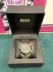 montre boss admiral acier et jaune