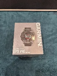 montre connectée garmin epix pro gen 2, 47mm acier gray avec bracelet silicone noir