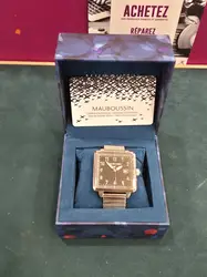 montre mauboussin viril xxl acier homme