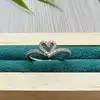 pandora bague coeur chevron scintillante