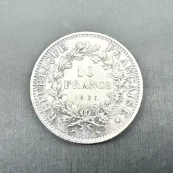 pièce 10 francs hercule 1965 argent 900 millième 24,90g