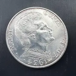 pièce 100 francs marie curie 1984 (1867-1934)  argent 900 millième 14,99g