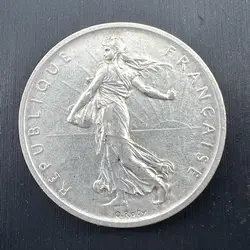 pièce 5 francs semeuse 1960 argent 835 millième 12,04g
