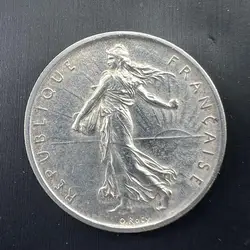 pièce 5 francs semeuse 1960 argent 835 millième 12g