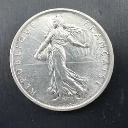 pièce 5 francs semeuse 1960 argent 835 millième 12g