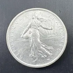 pièce 5 francs semeuse 1960 argent 835 millième 12g