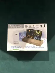 station météo la crosse technology coloré avec design moderne ws6206 53161520 bois