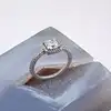 bague pandora halo scintillant carré l56 argent 925 millième (22 ct) 2,77g