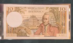 billet 10 francs voltaire 1967