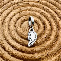 charm pandora aile pavé blanc argent 925 millième (22 ct) 1,49 g
