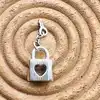 charm pandora cadenas clé coeur argent 925 millième (22 ct) 2,8g