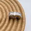 charm pandora clip lignes pavé blanc argent 925 millième (22 ct) 2,66g