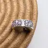 charm pandora clip pavé rose argent 925 millième (22 ct) 2,38g