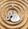 charm pandora pendant coeur et infinie  argent 925 millième (22 ct) 2,73g