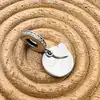 charm pandora pendant rond et petit coeur argent 925 millième (22 ct) 2,15 g