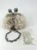 mini sac fourré max mara weekend fluffy pasticcino bag nano blanc avec bandoulières chaîne et mousqueton