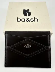 porte-cartes ba&sh cuir lisse marron