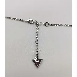collier guess maille gourmette pendentif triangle avec oxydes