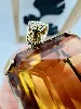 pendentif grande citrine taille émeraude serti de 5 diamants sur la bélière or 750 millième (18 ct) 10,44g
