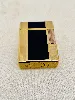 briquet "dupont" plaqué or avec email noir