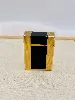 briquet "dupont" plaqué or avec email noir