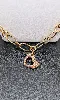 collier maille forçat ovale avec un pendentif coeur or 750 millième (18 ct) 18,61g