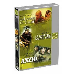 dvd les larmes du soleil / la chute du faucon noir / anzio - coffret flixbox 3 dvd